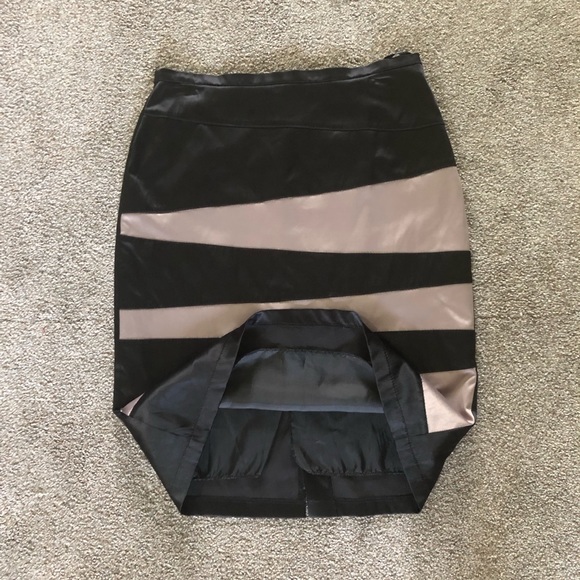 Pencil striped skirt size M (38) Classic Workwear party colorblock straight - Picture 2 of 7